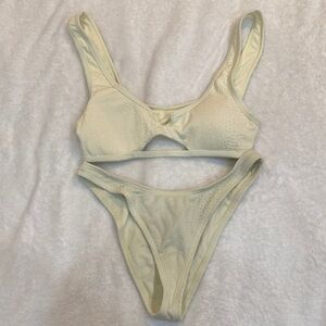 Scoop Bandeau Two-Piece Set - Cream